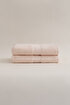 Picture of Koza Home Ivory Salmon Corduroy Micro Fiber 100% Cotton 2-Piece Bath Towel Set 50 X 90 - 70 X 140 1127A 50 90 - 70 x 140