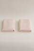 Picture of Koza Home Ivory Salmon Corduroy Micro Fiber 100% Cotton 2-Piece Bath Towel Set 50 X 90 - 70 X 140 1127A 50 90 - 70 x 140