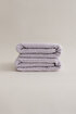 Picture of Koza Home Ivory Lilac Corduroy Micro Fiber 100% Cotton 2-Piece Bath Towel Set 50 X 90 - 70 X 140 1129A 50 90 - 70 x 140