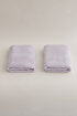 Picture of Koza Home Ivory Lilac Corduroy Micro Fiber 100% Cotton 2-Piece Bath Towel Set 50 X 90 - 70 X 140 1129A 50 90 - 70 x 140