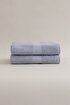 Picture of Koza Home Ivory Blue Corduroy Micro Fiber 100% Cotton 2-Piece Bath Towel Set 50 X 90 - 70 X 140 1130A 50 90 - 70 x 140