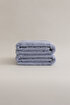 Picture of Koza Home Ivory Blue Corduroy Micro Fiber 100% Cotton 2-Piece Bath Towel Set 50 X 90 - 70 X 140 1130A 50 90 - 70 x 140