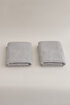 Picture of Koza Home Ivory Gray Corduroy Micro Fiber 100% Cotton 2-Piece Hand Face Towel Set 50 X 90 - 50 X 90 1132A 50 x 90 - 50 90