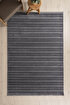 Picture of Koza Halı Stripe Anthracite Rug Non-Slip Base Living Room Living Room Entrance Carpet 33010A 60 x 100