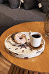 Picture of Koza Home Meander Claret Red Detailed White Mother of Pearl Tray 4322 30x3.5