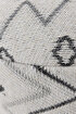 Picture of Koza Home Bliss Gray Ethnic Patterned Cream Puff 45 X H 42 Cm 4280 45 x 42