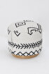 Picture of Koza Home Bliss Black Ethnic Patterned Cream Pouf 45 XH 42 Cm 4281 45 x 42