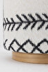 Picture of Koza Home Bliss Black Ethnic Patterned Cream Pouf 45 XH 42 Cm 4281 45 x 42