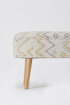 Picture of Koza Home Bliss Yellow Ethnic Patterned Cream Bench 40 X 100 XH 47 Cm 4282 100 x 47