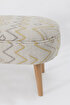 Picture of Koza Home Bliss Yellow Ethnic Patterned Cream Bench 40 X 100 XH 47 Cm 4282 100 x 47