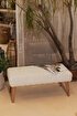 Picture of Koza Home Bliss Cream Embossed Textured Bench 42 X 91 XH 42 Cm 4283 91 x 42
