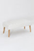 Picture of Koza Home Bliss Cream Embossed Textured Bench 42 X 91 XH 42 Cm 4283 91 x 42