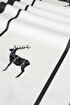 Picture of Koza Home Charm Black Deer Printed Cream Runner 45X140 35261A 45 x 140