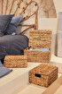 Picture of Koza Home Meander Water Hyacinth Rectangular Lidded Basket Set of 3 5111 Single