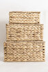 Picture of Koza Home Meander Water Hyacinth Rectangular Lidded Basket Set of 3 5111 Single
