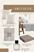 Picture of  Koza Home Dowry Set Cream Midi, Bedroom, Bedspread, Duvet Cover Set, Blanket, 2 Cushions, Room Fragrance