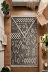 Lorvian Noletti Modern Desen Makinede Yıkanabilir Kilim Çift Taraflı Pratik ve Günlük Kullanıma Uygun Saçaklı Kilim. ürün görseli