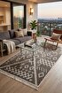 Lorvian Noletti Modern Desen Makinede Yıkanabilir Kilim Çift Taraflı Pratik ve Günlük Kullanıma Uygun Saçaklı Kilim. ürün görseli