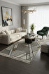 Lorvian Noletti Modern Geometrik Desenli Çift Taraflı İnce Hafif Makinede Yıkanabilir Kilim. ürün görseli