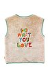Miela Kids Slogan Nakışlı Peluş Yelek - Bej 1-2 Yaş. ürün görseli