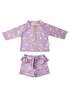 Miela Kids UV Korumalı Alt Üst Kız Bebek Set - Rainbow Unicorn Lilac 18-24 Ay resmi