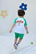 Miela Kids Tennis Cartoon Kontrast Detaylı Oversize Tişört ve Şort Takım 2-3 Yaş resmi