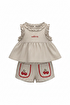 Miela Kids Fırfırlı Cherry Bluz ve Şort Takım 2-3 Yaş resmi