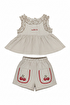 Miela Kids Fırfırlı Cherry Bluz ve Şort Takım 2-3 Yaş resmi