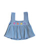 Miela Kids Flouncy Müslin Crop Set - Sky Blue 2-3 Y resmi