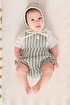 Miela Kids Anne Kaz Nakışlı Müslin Bebek Salopet - Mint 3-6 M resmi