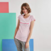 MoonSports Barbara Kadın Make İt Baskılı  Tshirt,PEMBE,M. ürün görseli