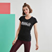 MoonSports Barbara Kadın Make İt Baskılı  Tshirt,BLACK,S. ürün görseli