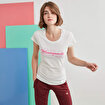 MoonSports Barbara Kadın Make İt Baskılı  Tshirt,WHITE,M. ürün görseli