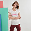 MoonSports Barbara Kadın Make İt Baskılı  Tshirt,WHITE,S. ürün görseli