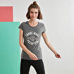 MoonSports Susan Kadın Baskılı  Tshirt,GRİ,S. ürün görseli