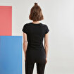 MoonSports Betty Kadın Charming Baskılı  Tshirt,BLACK,XS. ürün görseli