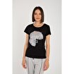 MoonSports Yalla Kadın  Tshirt,SİYAH,XS. ürün görseli