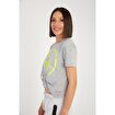 MoonSports Blair Kadın Büzgülü  Tshirt,GREY,L. ürün görseli