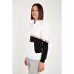 MoonSports Olivia Kadın Fermuarlı Beyaz Siyah Sweatshirt,ECRU SİYAH,M. ürün görseli