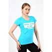 MoonSports Lili Kadın Never Forget Baskılı  Tshirt,TURKUAZ,XS. ürün görseli