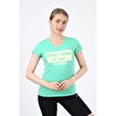 MoonSports Lili Kadın Never Forget Baskılı  Tshirt,JADE CREAM,S. ürün görseli