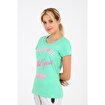 MoonSports Sofia Kadın Baskılı  Tshirt,JADE CREAM,XS. ürün görseli