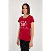 MoonSports Alisa Kadın 20 Baskılı  Tshirt,KIRMIZI,S. ürün görseli