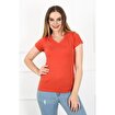 MoonSports Loya Kadın Basic  Tshirt,DARK ORANJ,XS. ürün görseli