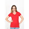MoonSports Loya Kadın Basic  Tshirt,KIRMIZI,XS. ürün görseli