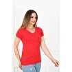 MoonSports Loya Kadın Basic  Tshirt,KIRMIZI,XS. ürün görseli