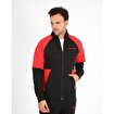 MoonSports Gölcük Erkek Fermuarlı  Sweatshirt,siyah kırmızı,M. ürün görseli
