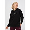 MoonSports Rose Kadın Kapüşonlu  Sweatshirt,SİYAH,L. ürün görseli