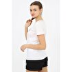 MoonSports Moonsports Kadın V Yaka Dikişli Tshirt,Beyaz/Kırmızı,XS. ürün görseli