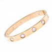 Picture of Welch Women's Welch Stone Detailed Gold Women's Stainless Steel Bracelet